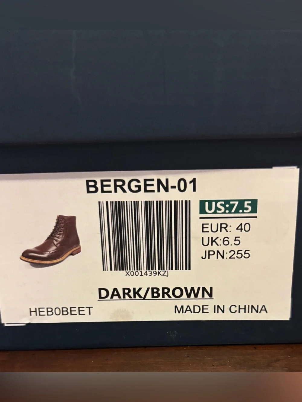 Men's Bruno Marc Bergen-01 Classic Wingtip Boots